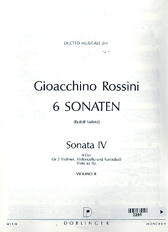 Sonate B-Dur Nr.4 für 2 Violinen, Violoncello und Kontrabass