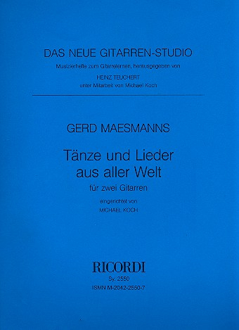 Tänze und Lieder aus aller Welt für 2 Gitarren