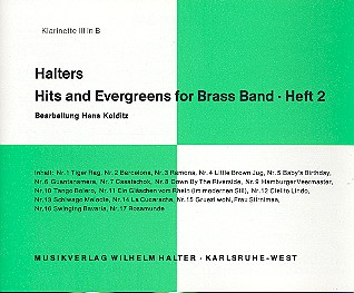 Halters Hits and Evergreens Band 2: für Blasorchester