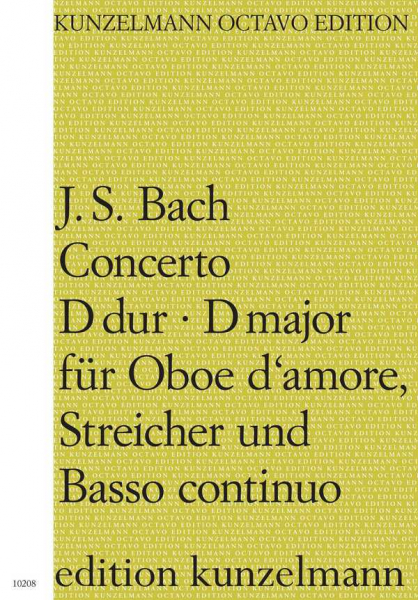 Konzert D-Dur für Oboe d&#039;amore, Streicher und Bc