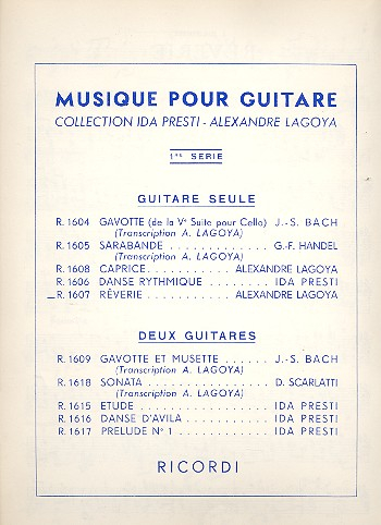 Reverie pour guitare