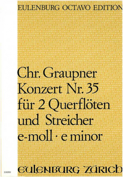 Konzert e-Moll Nr.35 für 2 Flöten, Streichorchester und Bc