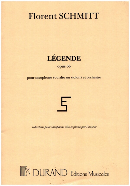 Legende op.66 pour alto (ou saxophone, violon) et piano