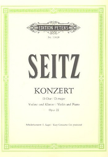 Konzert D-Dur op.22 für Violine und Orchester für Violine und Klavier