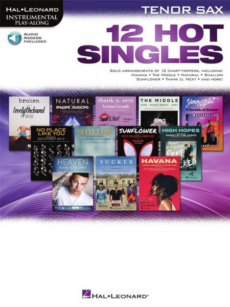 12 Hot Singles (+Online-Audio) for tenor saxophone