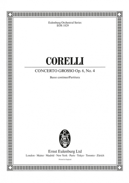 Concerto grosso d-moll Nr.4 op.6,4 für 2 Violinen, Violoncello, Streicher und Bc