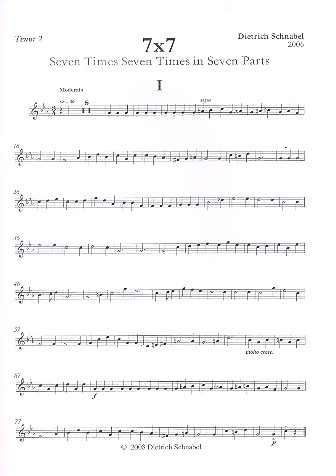 7 x 7 for recorder ensemble (SSAATTB (Cb ad lib))