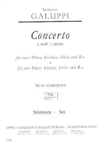 Concerto e-Moll für 2 Flöten und Streichorchester,