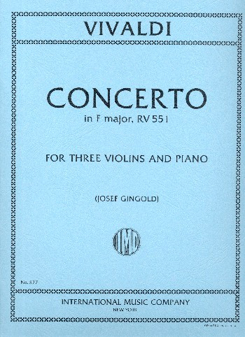 Concerto F Major op.23,1 for 3 violins and piano