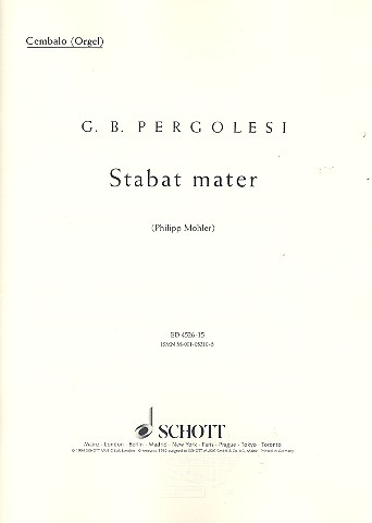 Stabat mater für Frauenchor (SA) mit Soli (SA), Streichorchester und Cembalo (Orgel