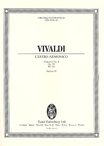 Konzert a-Moll op.3,8 L&#039;Estro Armonico RV522 für 2 Violinen, Streicher und Bc