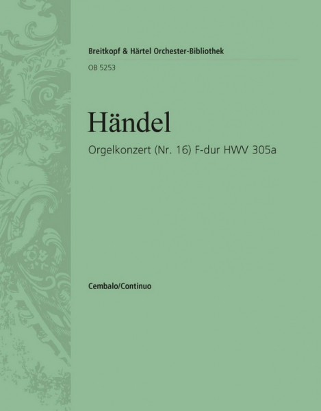 Konzert F-Dur Nr.16 HWV305a für Orgel und Orchester