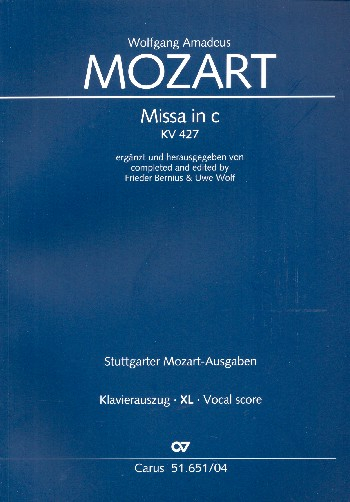 Messe c-Moll KV427 für Soli, gem Chor und Orchester