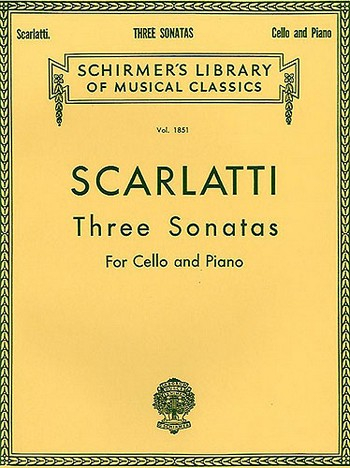 3 Sonatas for violoncello and piano