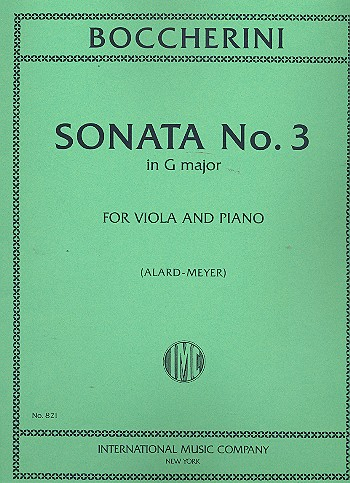 Sonata g major no.3 for viola and piano