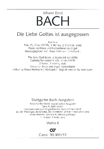 DIE LIEBE GOTTES IST AUSGEGOSSEN FUER S SOLO, SATB CHOR UND ORCHE-